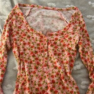aerie strawberry body suit